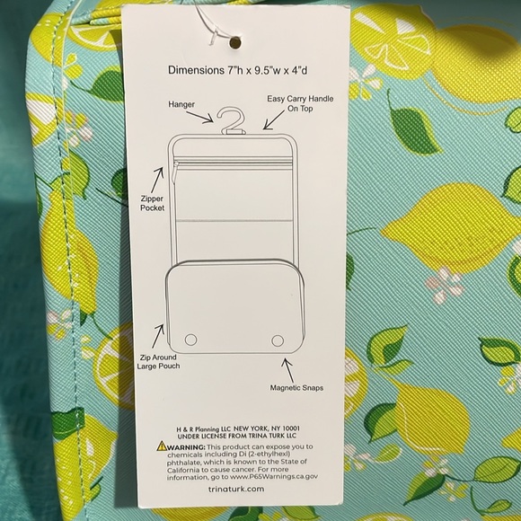 *NWT* Trina Turk Hanging Organizer Lemon Fresh - Picture 7 of 8